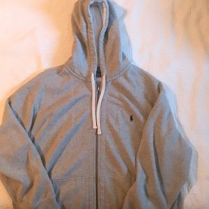 Hooded Polo Sweatshirt with Zipper